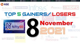 Nifty top gainers losers Stock today | Top 5 Gainers/ LOSERS Stock today