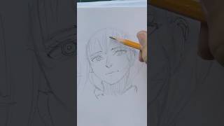 Drawing a manga face (kinda Makima) ✍️ #mangadrawing #chainsawman #makima