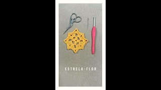 Estrela-Flor Crochê - Série 5 minutos de Crochê