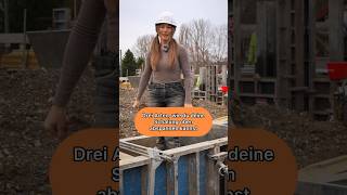 Wie spannt ihr eure Schalung ab? #baustelle #girl #handwerk #maurer #fun #tutorial #bau #shorts