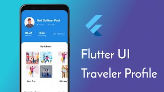 Flutter UI - Traveler Profile Page - Minimal UI Designs - Protorix Code