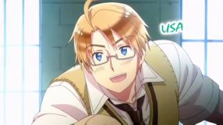 Hetalia America gets scarfed by Russia