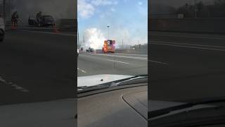 Car on fire on the 403 East #car #fire #highway #toronto #ontario #canada