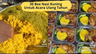 30 BOX NASI KUNING UNTUK ACARA ULANG TAHUN !!