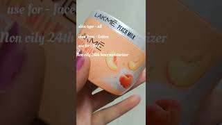 LAKME peach 🍑 milk soft cream moisturizer for face (24 hours)#trending #shorts