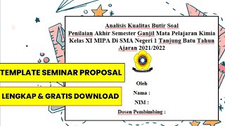 CARA MEMBUAT PPT SEMINAR PROPOSAL + TEMPLATE GRATIS