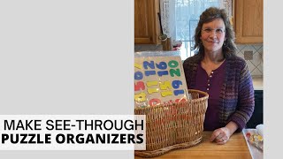 See-Thru Puzzle Organizers - great way to store kids puzzles!