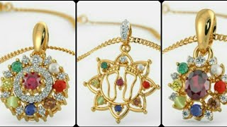 Beautiful Navaratna Stone Pendant Designs ideas  / Navaratna Pendant Designs Collections