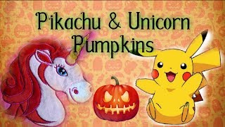 How to carve a pumpkin for kids 🎃 / Pikachu and Unicorn pumpkin carve/ smelly pumpkins 🤪