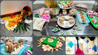 Makar sankranti decoration ideas at home/bornan decoration ideas/Bornhan homemade decoration/tilwa