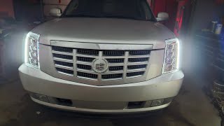 Escalade Replacement of Stock Headlight Assembly with Aftermarket LEDs