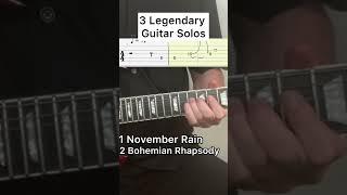 3 Legendary Guitar Solos + Tabs #easyguitartabs #guitarcover #guitarsolo #guitarsheetmusic