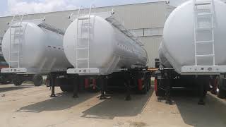 HCL Acid Tanker Trailer Steel lined PE 16mm Customized For JAC Export