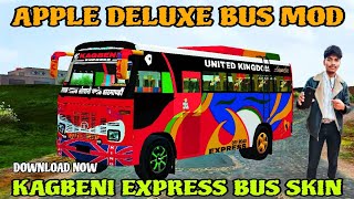 Nepali Apple Deluxe Bus Mod And Nepali Kagbeni Express Bus Skin For Bussid V4.1.2 Update Game 🎯||