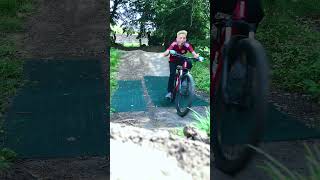 Little Vermons Mini MTB track (first 2 tables jump) #bikes #biketrails