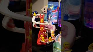 SANTA CLAUS/DUCKS CLIMBING STAIRS #toys #viralvideo #trending #asmr #satisfying #shortvideo #shorts