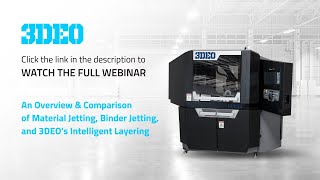 Webinar Preview | Overview of Material Jetting, Binder Jetting, and 3DEO's Intelligent Layering