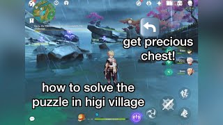 how to solve seelie/sword puzzle (inazuma higi village - precious chest)