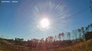 2/07/2024 Sky Time Lapse | Sun & Clouds & Moon | Airplanes Crisscross Skies | 4K