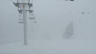 October 26, 2022 Snowstorm at top of Bald Mountain at Deer Valley Resort