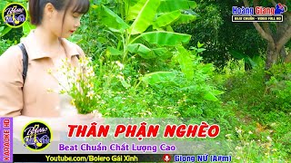 Thân Phận Nghèo Karaoke Tone Nữ ( A#m ) Nhạc Sống Dễ Hát 2024 | Bolero Gái Xinh