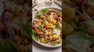 Crispy Roasted Gnocchi & Caramelized Cauliflower #shorts #plantbased