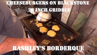 Cheeseburgers on Blackstone 28 in  Griddle