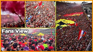 Wholesome scenes from FANS during podium of Leclerc ItalianGP 2024