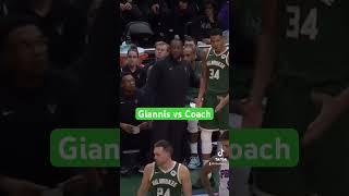 Bucks coach tries but fails to sub Giannis out of the game 😂