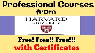 100% Free Professional Courses from "Harvard University"  with Certificate l Online Courses l vyasa