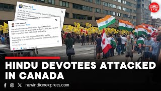 Pro-Khalistani mob attacks devotees at Hindu temple in Canada | PM Trudeau condemns attack