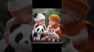 សង្ឃតូច Lil monk #shorts #cute #adorablebaby #viral