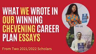 Chevening Career Plan Essay Taught By Two 2021/2022 Scholars Zagah Janet & Daniel Nwaeze