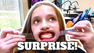 SURPRISING MY DAUGHTER WITH BRACES!!