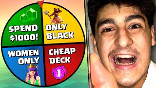 Beating Clash Royale But With A Mystery Wheel