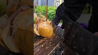 Peeling Coconut Fruit #skills #shorts #viralvideo #fruit #coconut