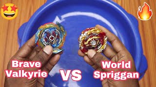 Brave Valkyrie vs World spriggan Battle Beyblade | Beyblade Burst Sparking | Flame