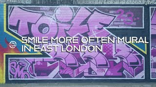 Smile More Often #mural at East #London #streetart