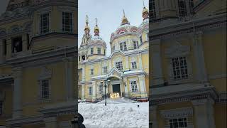 The Ascension Cathedral is a Russian Orthodox cathedral located in Panfilov Park in almaty Kazakhtan