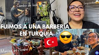 ASI ES UNA BARBERIA EN TURQUIA🇹🇷CAMBIO DE LOOK💇‍♂️#mexicanayturco #mexicanaturquia #vlog #turquia