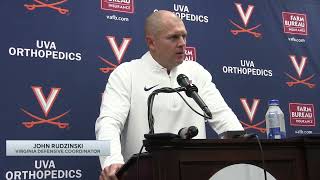 Virginia DC John Rudzinski talks after loss to Georgia Tech