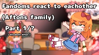 Fandoms react to eachother (Afton family) (Elizabeth Afton) Part 1.5/?