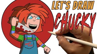 Let's Draw Chucky from Child's Play in Procreate