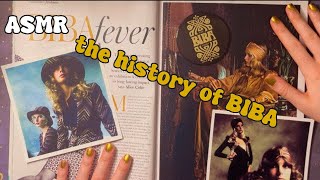 ASMR The history of iconic 1960s-70s fashion store BIBA (whispered reading, page turning sounds)