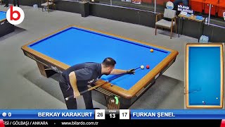 BERKAY KARAKURT vs FURKAN ŞENEL | 3 Cushion Billiards Championship STAGE 2 -A- 2024 ANKARA #당구