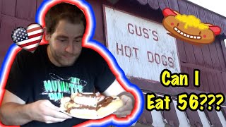 ONE HOUR TO EAT AS MANY HOT DOGS AS I CAN (Gus's Mini Hot Dog Record Challenge)