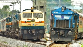 NOTCHING up LHF EMD vs SPEEDING TWIN EMDs !! PALACE QUEEN HUMSAFAR Express | Indian Railways