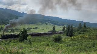 Cumbres & Toltec Scenic Railroad train #216 approaching Cresco, CO on August 19, 2022