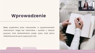 Błędy i pułapki w wypracowaniu maturalnym [NAUCZYCIELE MATURZYSTOM Angelika Polak Kursy Konkret]