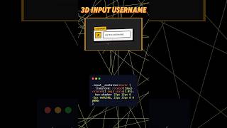 3d input username #css #coding #3d #webdesign